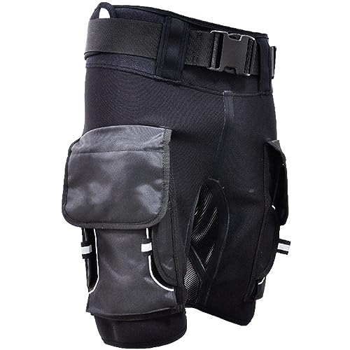 RUIZE Tauchshorts mit großer Tasche, professionelle Neopren -Neopren -Neopren -Substanz -Shorts, Speerfischen Surfshorts, Kanufahren Kajak -Shorts,Schwarz,XL