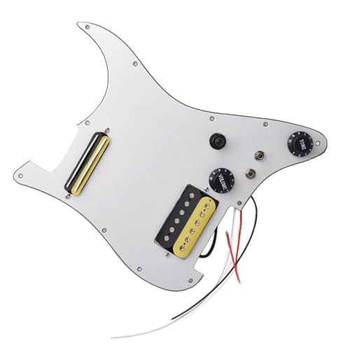 Standard-Pickguard-Tonabnehmer Wunderschönes weißes Schlagbrett-Tonabnehmer-Ersatzteilset für E-Gitarre (Color : 2)