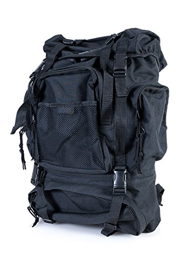 Matthias Kranz US Army Tactical Rucksack Trekking Outdoor Wanderrucksack 65L Schwarz Oliv (Schwarz)