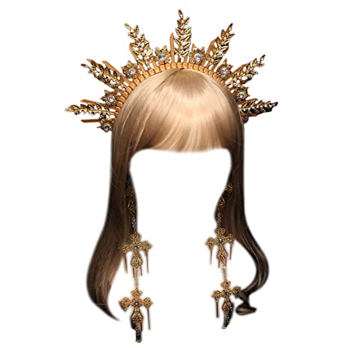 Stirnband Prinzessin Kopfschmuck Festzug Abschlussball Party Requisiten Vintage Tiaras Haarreifen für Frauen