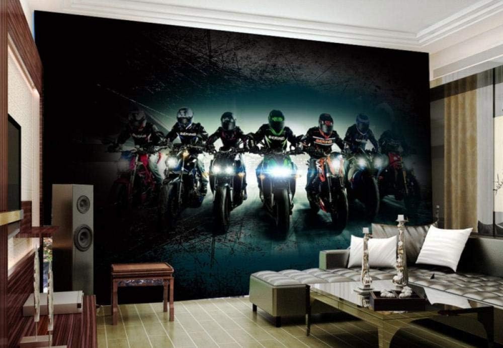 Motorräder 3D Tapete Poster Restaurant Schlafzimmer Wohnzimmer Sofa TV Dekorative Wand-200cm×140cm