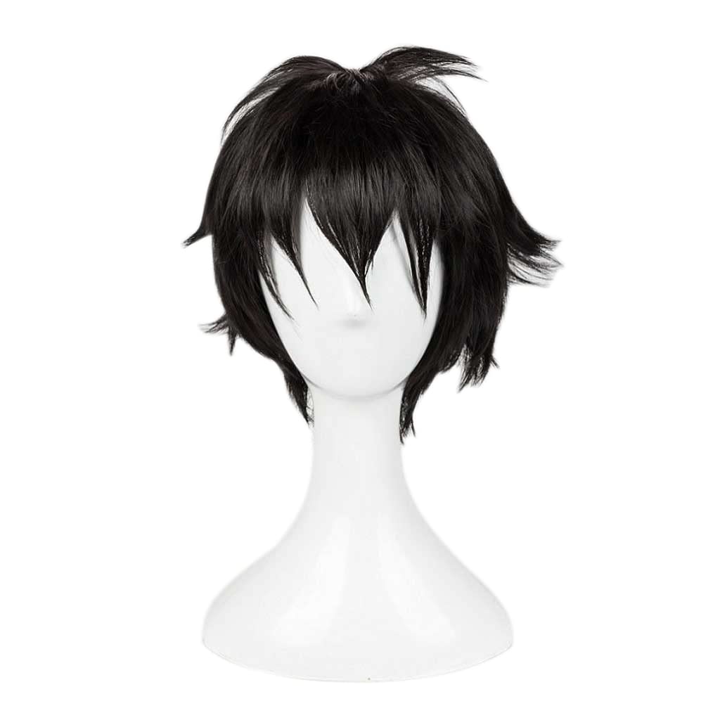 LINLINCD-Wig Anime Cosplay Anime-Perücke Future Diary Cosplay Amano Yukiteru Perücke kurze schwarze Perücke Kostüm-Halloween-Perücke for Halloween Kostümparty Konzerte