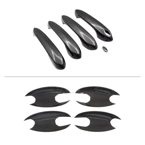 Beifahrerseite Außentürgriff Für 3er G20 G28 2020 2021 2022 2023 ABS Auto Carbon Fiber Texture Außentüren Griff Tür Schüssel Abdeckung Trim Zubehör Auto Deurgrepen Trim(9pcs)