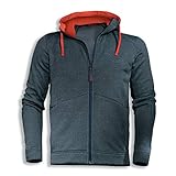 Uvex Suxxeed Herren-Hoodie - Dunkelblauer Männer-Kapuzenpullover - mit Reißverschluss XXL