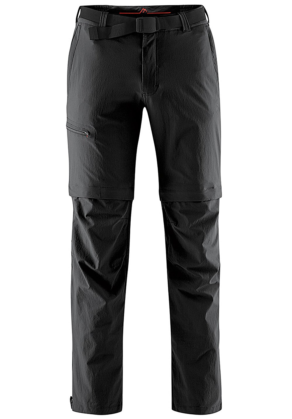 Maier Sports Tajo, Herren Wanderhose, Wasserabweisende Outdoorhose für Trekking und Hiking, Praktische T-Zipp-off-Funktion, PFC-frei, mSTRETCH pro 4 & Dryprotec, Schwarz, 50 (W35/L32)