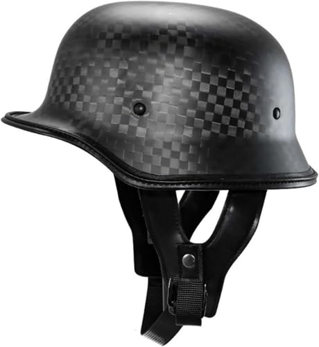 Retro-BOL-Motorrad-Bols-Helm, Jet-Helm Im Deutschen Stil, Mit DOT/ECE-Zulassung Und Herausnehmbarem Innenfutter, Halber Motorradhelm Für Erwachsene, Damen Und Herren C,XXL63-64CM