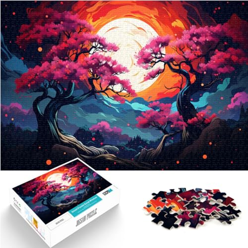 Puzzle | Puzzles Fantasievolle, farbenfrohe Landschaftskunst, Puzzle 1000 Teile, Holzpuzzle, anspruchsvoll, aber unterhaltsam und humorvoll, 1000 Teile (50 x 75 cm)