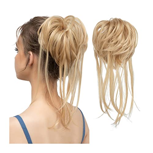 Haarteil Haargummi Zerzauste Hochsteckfrisur Messy Bun Haarteil Chignon Pferdeschwanz-Verlängerungen mit elastischem Gummiband Curly Scrunchies Pferdeschwanz-Haarteil for Frauen Haarknoten (Color : L