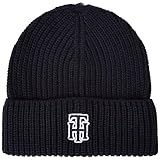 Tommy Hilfiger Damen Feminine PREP Beanie AW0AW14032 Gestrickte Mütze, Blau (Space Blue), OS