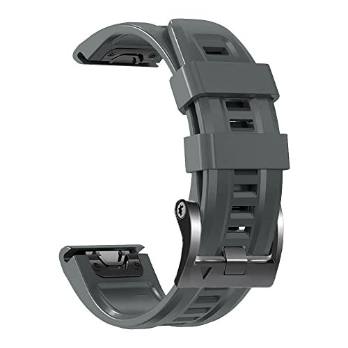 NEYENS 26 22 mm offizielles Silikonband mit Schraubschnalle für Garmin Fenix 6, 7, 5 Plus, Easyfit-Uhrenarmband für Fenix 6X Pro 7X 5X 3HR Armband, 26mm Width, Achat