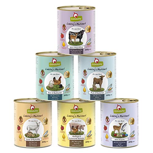 GranataPet Liebling's Mahlzeit Mixpaket 6 x 800 g - Mix I (6 Sorten)