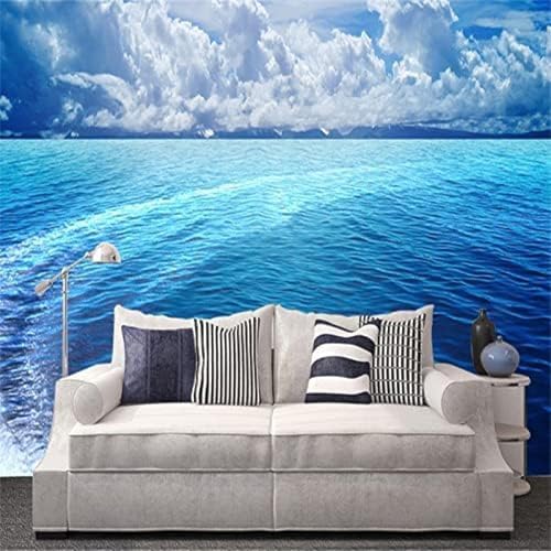 XLMING Startseite Kultur Porträt Blauer Ozean Landschaft 3D Tapete Wohnzimmer Sofa Schlafzimmer Esszimmer Home Dekoration Wand-430cm×300cm