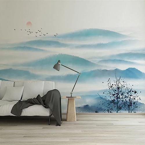 XLMING Einfache Tintenlandschaft 3D Tapete Home Dekoration Wohnzimmer Sofa Schlafzimmer Tv Hintergrund Wand-200cm×140cm