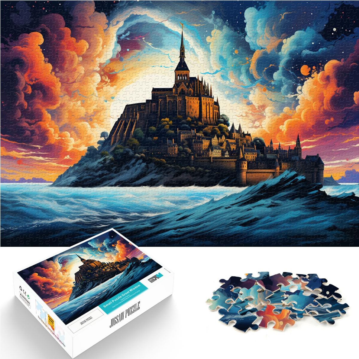 Puzzles zum Verschenken Schöne Landschaft Puzzles für Erwachsene 1000 Teile Holzpuzzle Lernpuzzle Anspruchsvolles Spielpuzzle （50x75cm）