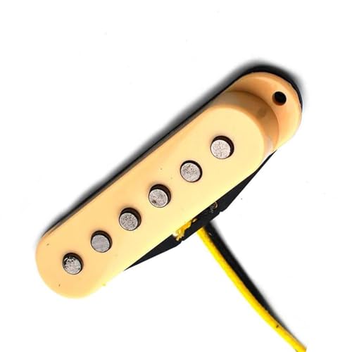 Gelbe Single Coil Fiber Bobbin Pickup E-Gitarre Pickup Gitarre Ersatzteile Single-Coil-Tonabnehmer (Color : Bridge)