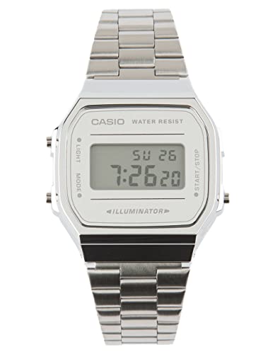 Casio Unisex Digital A168WEM-1VT Japan-Automatic Stainless Steel Watch Silver