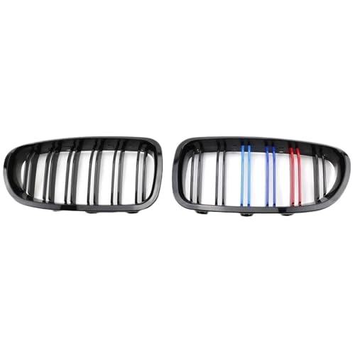 Auto Zubehör Für B&MW 5 Series F10 F11 F18 520d 530d 540i 2010-2017 -M- Farbe Doppellinie Auto Front Nierengrill Racing Grill