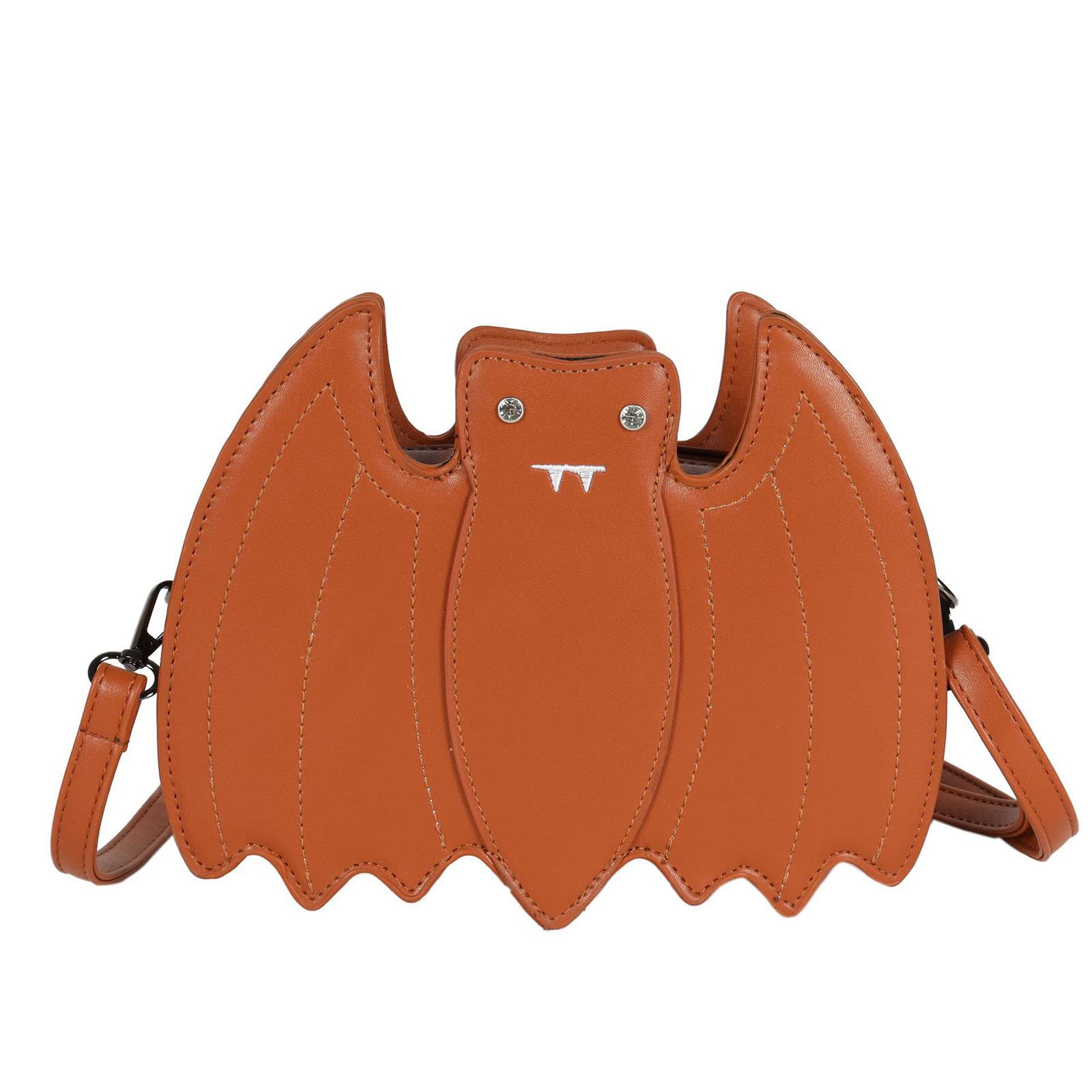 ohodhmnu Damen-Tragetasche, Fledermausform, Crossbody-Taschen für kreative Tier-Schulter-Geldbörse für Frauen, Handtaschen, Tiermuster-Taschen, braun, Large