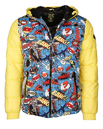 Top Gun Herren Winterjacke Mit Comicprint Fun Yellow,XXL