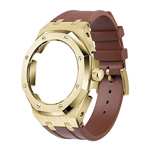 IOTUP GA2100 4rd Ganzmetall-Uhrenarmband, Lünette, Ersatzzubehör für Herren GA2100/GA-2110, Einheitsgröße, Achat