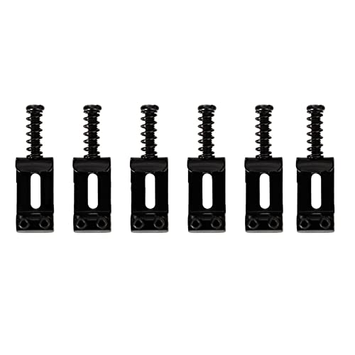 6 Stück Gitarre Tremolo Bridge Sattel Zugsaite Code Für ST TL Roller-Typ Zugsaite E-Gitarrensättel Tune-o-matic Steg (Color : Black)