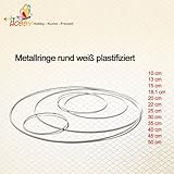 SMITS Metallringe rund weiß plastifiziert 35cm Ø, 6 Stück