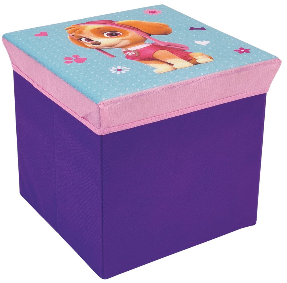 Unbekannt Fun House 712726 Hocker Aufbewahrungsbox für Kinder Polyester Grün 35 x 35 x 1 cm