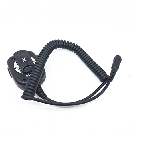 ARSMI MT600 MT-600 Hand-Handheld-Mikrofon-Mikrofon-Lautsprecher 7-Pin 7pin for Radio VX 8R VX8R 8DR VX8DR 8GR VX8GR Walkie Talkie Fit for Yaesu Walkie-Talkie-Mikrofon (Color : Black)