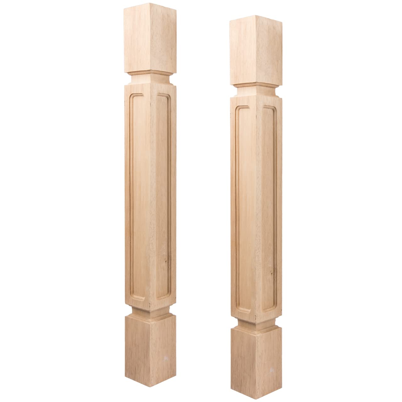 JOYCEMALL 90x9cm Kochinsel Holz Tischbeine, 2er Set Klassisch Massivholz Säulen DIY Ersatz Möbelfüße für Kücheninsel Esstisch Couchtisch