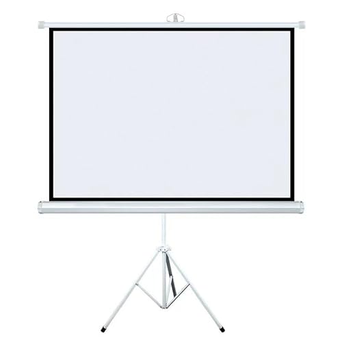 Tragbarer Stand-Photonenbildschirm, weiße Fiberglas-Photonenprojektionsleinwand 60 Zoll 72 Zoll 84 Zoll 100 Zoll for zu Hause im Freien Trauen Sie Sich, EIN Fußballspiel anzuschauen(White 4:3,100")