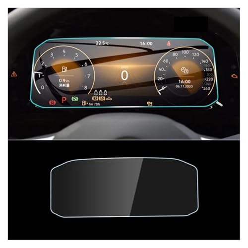 Für VW Für Golf 8 MK8 Für GTI 2020-2023 GPS-Navigationsfolie LCD-Bildschirmschutzfolie Autozubehör Gehärtetes Glas Navigation Schutzfolie Navigations-Displayschutz(Dashboard)