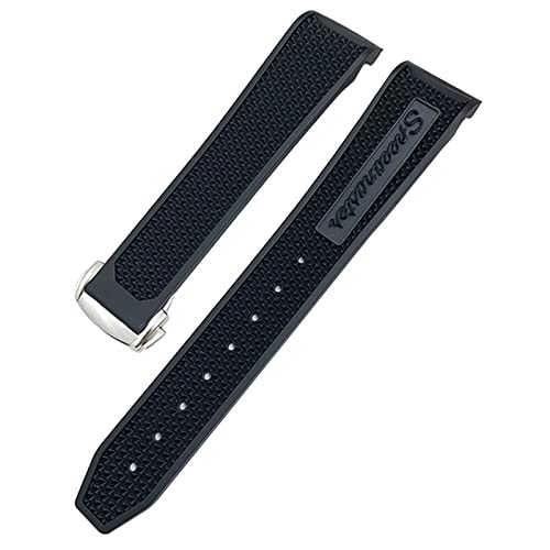 NEYENS Gummi-Uhrenarmband, 18 mm, 19 mm, 21 mm, 20 mm, passend für Omega Sxwatch Speedmaster 007 Seamaster 300 AT150, Damen und Herren, Silikon-Uhrenarmband, 22 mm, Achat