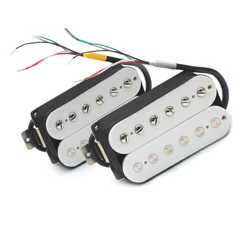 Gitarren-Tonabnehmer 1Set Elektrische Gitarre Pickup N-50 7-8K/B-52 8-9K Humbucker Alnico II Pickup Doppel Spule Pickup Gitarre (Color : 1Set White)