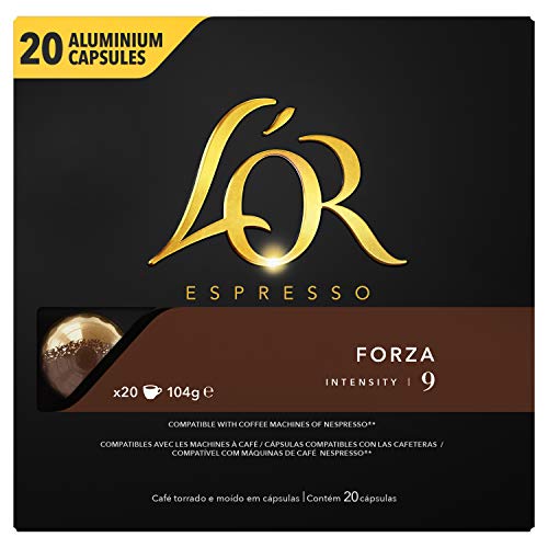 L'Or Espresso Café – 200 Kapseln Forza Intensität 9 – kompatibel mit Nespresso® * (10 x 20 Stück)