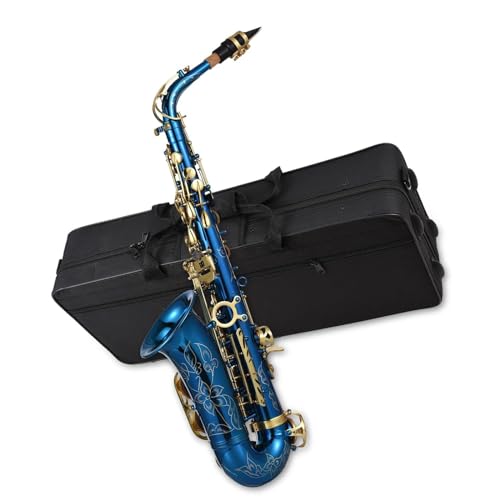 Messing Gravierte Eb Altsaxophon Saxofonknöpfe Blasinstrument Mit Etui Handschuhe Stoffgürtel Bürste Anfänger saxophon