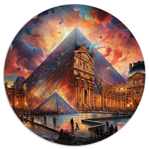 Puzzles Games Louvre Museum for Adults 1000 Piece Puzzle 67.5x67.5cm Relax Puzzles Games Every Piece is Unique - Challenging Family Fun Game