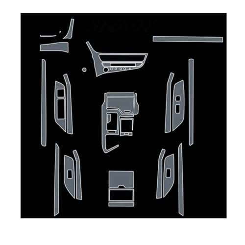 Für Lexus ES 2021 2022 2023 Auto-Innenraum-Mittelkonsole, transparente TPU-Schutzfolie, kratzfest, Reparaturzubehör, Refit (Stil D für LHD)