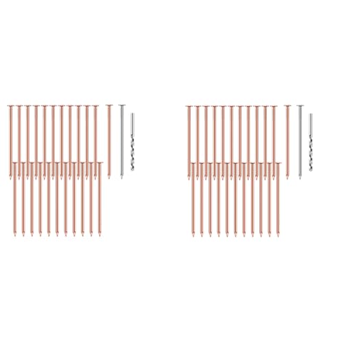 Sizoriruk 50 Stück Kupfernägel zum Töten Von Bäumen, 3,5 Große Reine Kupfernägel, Stumpfentfernungsspitzen, Hardware-Nägel für Bäume