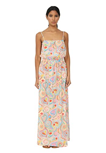 Love Moschino Damen Jurk met spaghettibandjes Kleid, All.multicolor, 42 EU