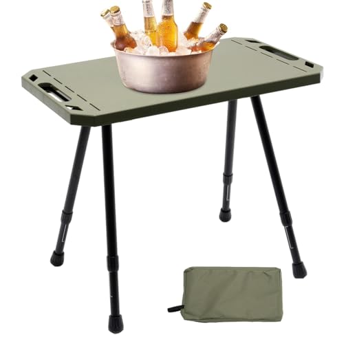 Xasbseulk Klappbarer Campingtisch | Tragbarer Campingtisch, Camping-Beistelltisch, Outdoor-Klapptisch zum Kochen, Picknick, Boot, Reisen, Garten, Terrasse, Essen, Grillen, Party