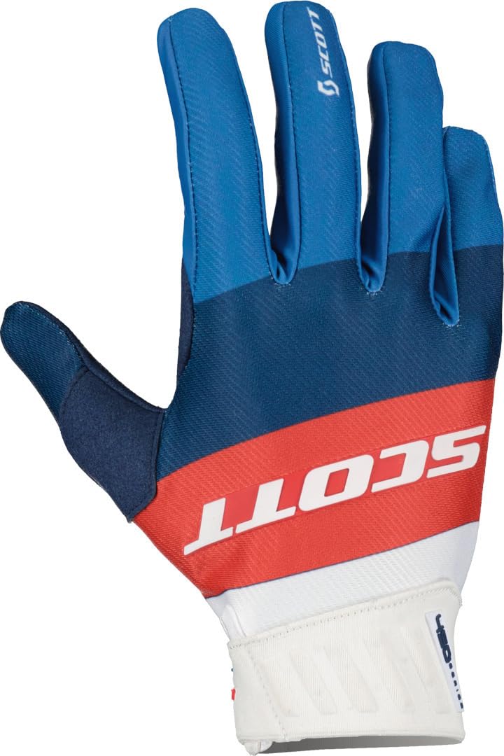 Scott 450 Angled MX Motocross/DH Fahrrad Handschuhe blau/rot 2023: Größe: S (8)