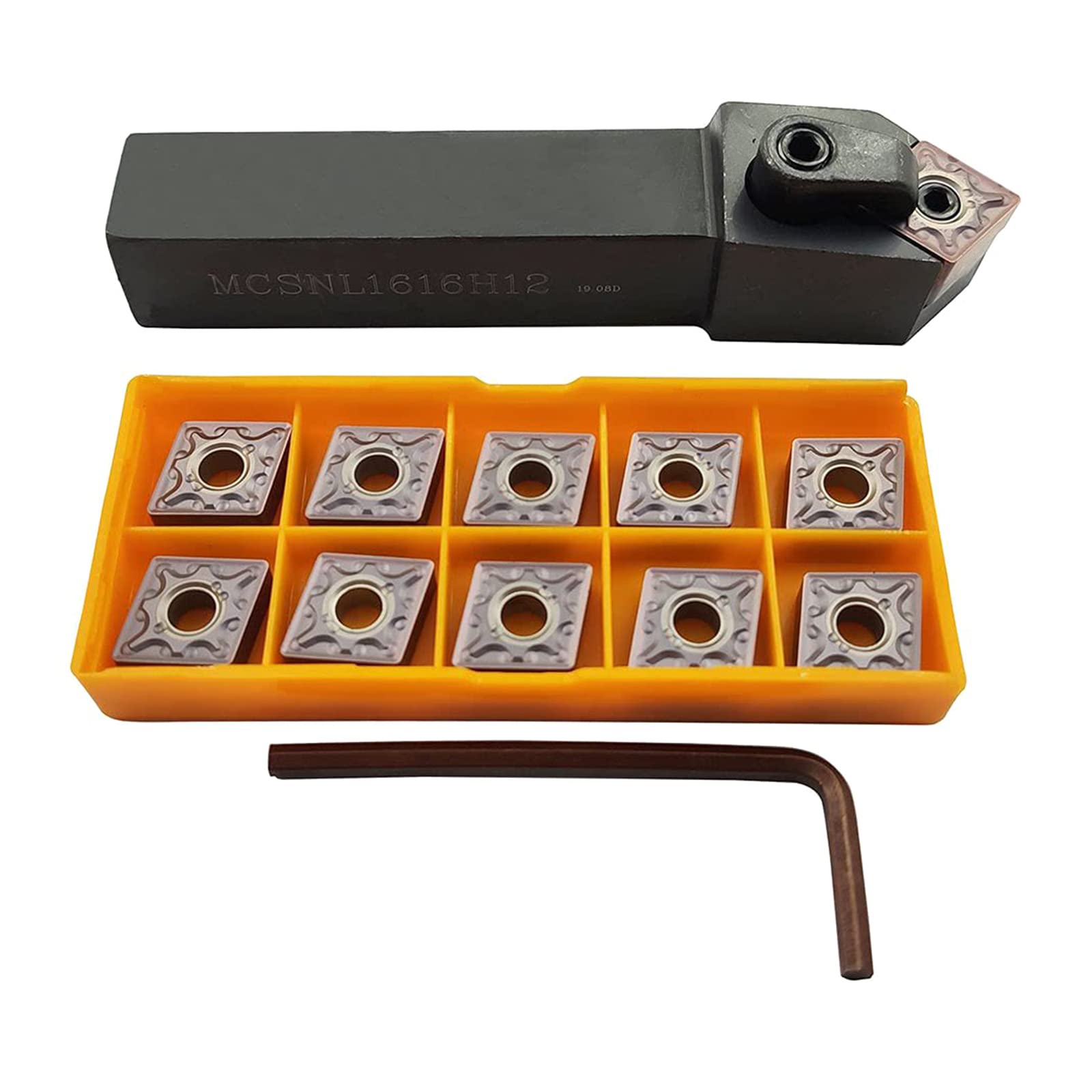 Drehmaschine Drehwerkzeug Einsatz Halter Bit Set inkl. CNMG120408-MA VP15TF & Schraubendreher Easy Tool Set