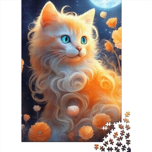 500-teiliges Puzzle für Erwachsene, süße Katzen-Puzzles für Erwachsene und Jugendliche, Holzpuzzle, Spielzeug, Denkspiel, Größe: 52 x 38 cm