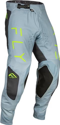 Fly Racing Evolution DST Herren-Hose, Grau/Anthrazit/Neongrün, Größe 30