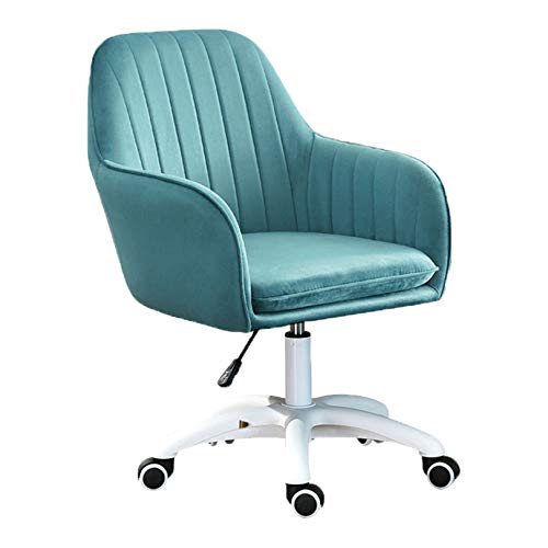 QYZUJIKL Drehbarer Schreibtischstuhl, Arbeitszimmer-Drehstuhl, ergonomischer Bürostuhl, mit Samt gepolsterter Computerstuhl, einstellbare Höhe: 42–52 cm für Home-Office-Stuhl