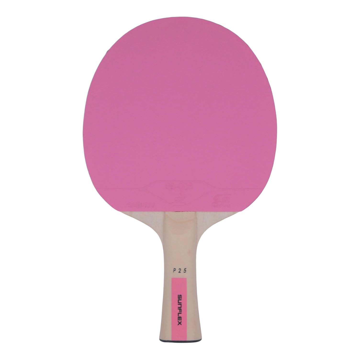 Sunflex® Color COMP P25 Tischtennisschläger | Freizeitschläger mit konkavem Griff | ITTF zertifizierter Belag in Pink | für Anfänger | leichtes Gewicht