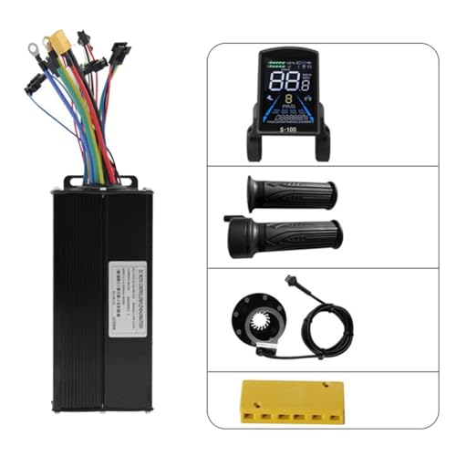 Fcuajdkq Lithium-Ionen-Power-Boost-Umrüstsatz S-100 Farbdisplay-Messgerät+40A-Controller+20x Spannschloss+8 Magnet-Boost-Kit