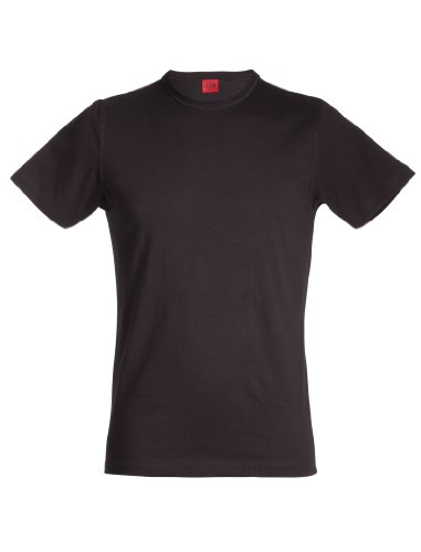 JBS Herren Basic Unterzieh T-Shirt Rundhals Dess. 137, Schwarz, S, 1370209-200