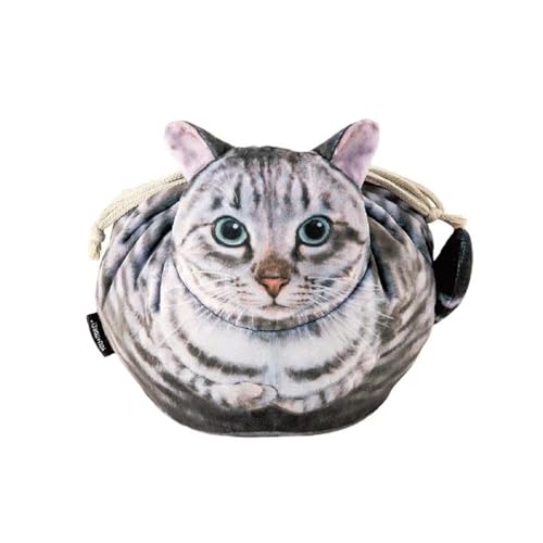 Praktischer Kulturbeutel, weiche Aufbewahrungstasche, Katzen-, Make-up-Tasche mit Kordelzug-Öffnung, praktische Tasche für Büro, Reisen