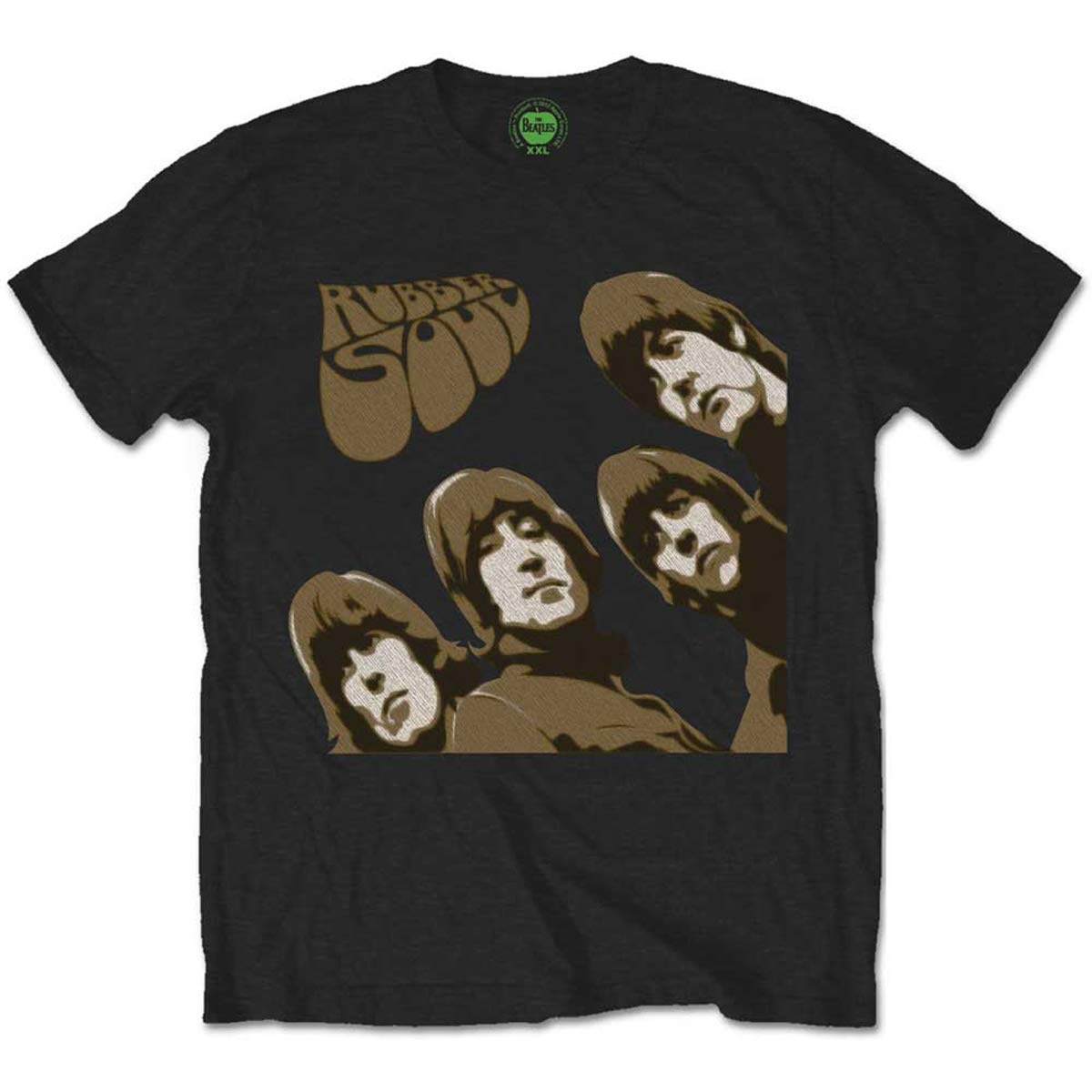 Herren The Beatles Rubber Soul Sketch T-Shirt Gr. L, Schwarz